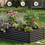 COMHOMA Galvanized Raised Garden Bed, Large Metal Planter Box - Image 5