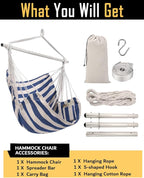 ADVOKAIR Hammock Chair Swing, Heavy-Duty Hanging Rope Swing Seat Supports 500 - Image 7