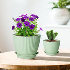 7/6.2/5.5/5/4.5/4 inch Plant Pots, 6 Pack Flower Pots - Image 7