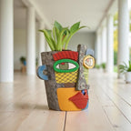 Picasso Abstract Face Flower Pot, Unique Resin Crafted Planter - Image 7
