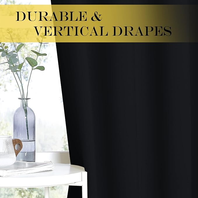 NICETOWN Bedroom Black Out Curtain 54 inches Long - Image 5