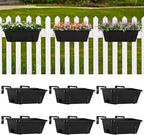 ETELI Railing Planter Hanging and Planter Box Brackets Set 6 Pack Adjustable - Image 8