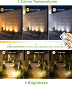 CLY 6 in 1 Solar Spotlights Landscape Outdoor Garden, Solar Spotlights IP66 - Image 3