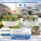 Round Galvanized Raised Garden Bed, Flowers & Herbs, Heavy Duty Rust-Resistant - Image 3