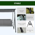 Outsunny 3-Person Porch Swing - Image 4