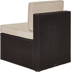 Crosley Furniture Palm Harbor Armless Outdoor Sectional Chair, Wicker Patio - Image 5