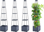GENMOUS Raised Garden Bed with Tomato Planter Box Trellis, Tomato Planter Cage by GenMousCo