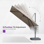 PURPLE LEAF Patio Umbrella 9' X 11.5' Rectangle Cantilever Umbrella Large - Image 7