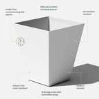 Veradek Nobleton Indoor/Outdoor Wide Square Planter - Image 4