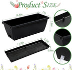 12Pcs 17Inches Rectangle Planter Box - Image 2