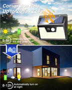Peasur Solar Lights Outdoor Motion Sensor, 6 Pack 140 LED Solar Powered Fence - Image 2