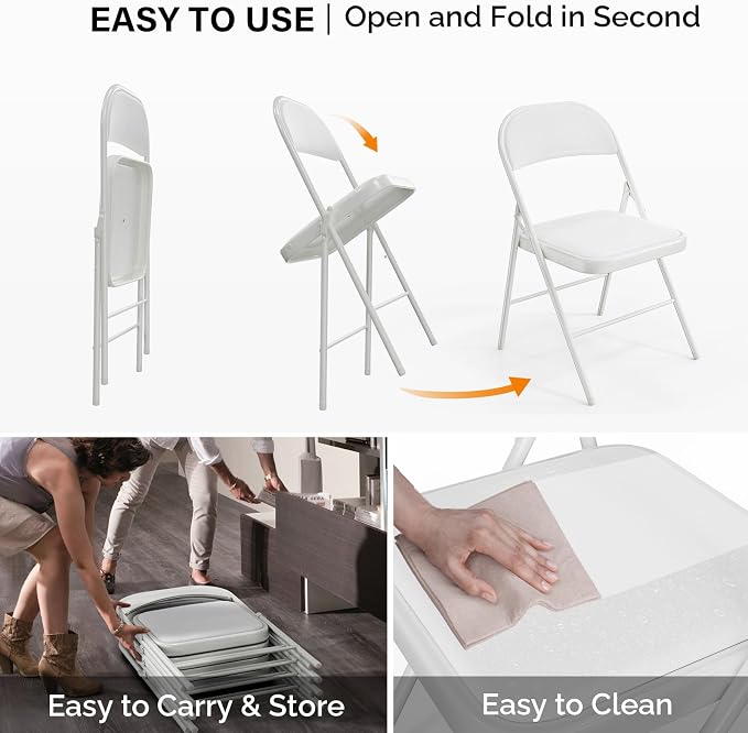 VINGLI 6 Pack Folding Chairs - Image 8