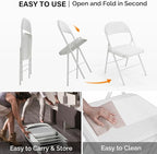 VINGLI 8 Pack Folding Chairs - Image 8