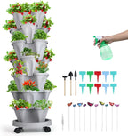GameXcel Vertical Planter, 7 Tier Stackable Strawberry Planter by GameXcel