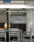 9-Piece Grey Outdoor Dining Set - Image 4
