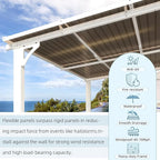 AECOJOY 20' x 12' White Gazebo Pergola, 12x20 Large Wall Mounted Lean to - Image 5