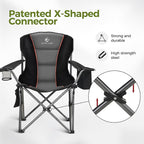 ALPHA CAMP Heavy Duty Camping Chair 500LBS Capacity, Oversized Folding Chair - Image 8