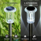 DenicMic Solar Lights Outdoor 15 Pack Waterproof 6000K Cold White LED Stainless - Image 3