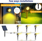 T-SUNUS Solar Spot Lights Christmas 6-in-1 Outdoor Warm White 3000K Landscape - Image 5