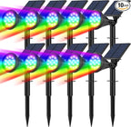 Solar Spot Lights Outdoor Color Changing, 7 Modes/14 LED Outdoor Solar Lights by FratinkSolarLights