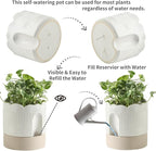 Nihow Self Watering Plant Pot for Indoor Plants : 6 Inch & 8 Inch Ceramic - Image 3