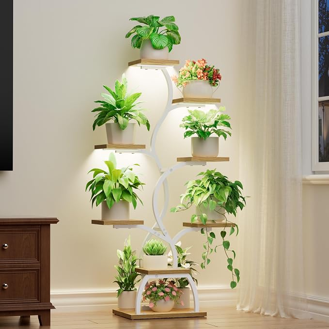 Plant Stand Indoor with Grow Light by EVAWOO