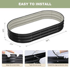 Raised Garden Bed, Oval Metal Planter Box - Image 5