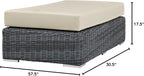 Modway Summon Wicker Rattan Outdoor Patio Sunbrella® Fabric Rectangle Ottoman - Image 2