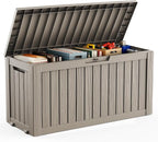 DRATO 75 Gallon Deck Box, Waterproof Resin Large Outdoor Storgae Box by DRATOprovidesawarmandcozy