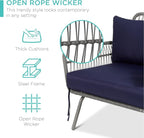 Best Choice Products Outdoor Rope Woven Sectional Patio Furniture L-Shaped - Image 3