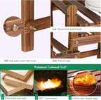 Wood Flower Stand Small Plant Stand Indoor Outdoor Plant Shelf Low Window Shelf - Image 5