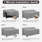 PureFit Outdoor Couch Cover Waterproof Patio Sofa Furniture Covers, 3-Seater - Image 7