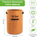 4 Pack Potato Growing Bag with Flap 10 Gallon Planter Pots with Handles and - Image 3