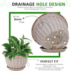 FGstyle 4 Pack Flower Pots, 8 Inch Plants Pot, Planters Pot - Image 3