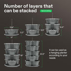 VIVOSUN 2-Pack 5 Tier Vertical Gardening Stackable Planter - Image 3