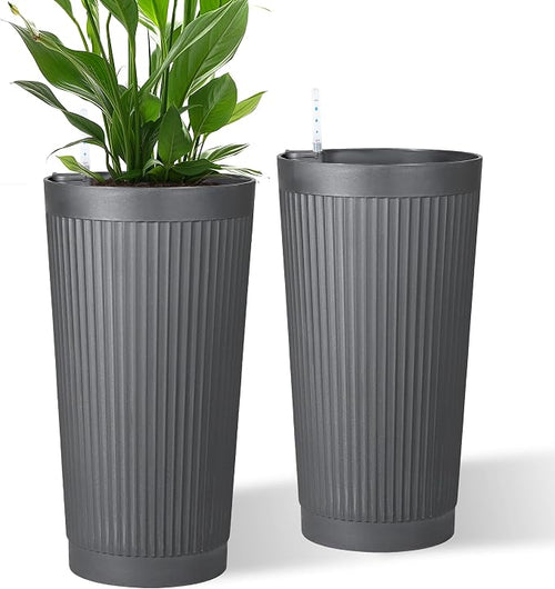 24in Tall Self-Watering Planters Set of 2 by PolarcoForgeco