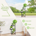 Plant Stand Indoor Outdoor Clearance, 4 Tier Tall Corner Metal Flower Pot Shelf - Image 5