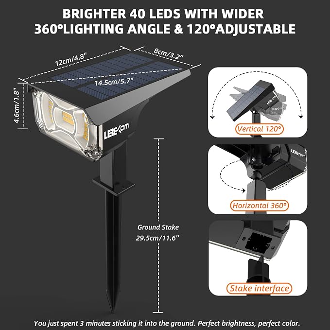 3 Brightness Modes Solar Outdoor Lights - Image 6