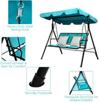 TANGKULA 3 Person Patio Swing, Steel Frame - Image 7