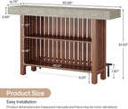 Tribesigns 63-Inch Large Home Bar Unit, 2-Tier Mini Bar Table, Height Pub Table - Image 2