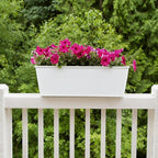 3 Pack Metal Railing Planters, 16 Inch Large Rectangular Hanging Flower Pots - Image 8