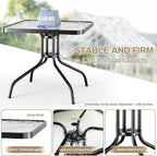TLSUNNY Patio Dining Set 5 Pieces, All Weather Outdoor Furniture W/30"X 30" - Image 3