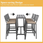 Outdoor Patio Bar Set, Bar Height Patio Dining Set, Weather-Resistant Bistro - Image 5