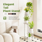 Bamworld Corner Plant Stand Indoor Outdoor, Tall Metal Flower Pot Stands - Image 2