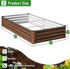 SnugNiture Galvanized Raised Garden Bed 8x4x1FT Outdoor Large Metal Planter Box - Image 2