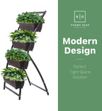 KHOMO GEAR Vertical Garden Planter Balcony Garden Outdoor 4 Tier Raised Bed Box - Image 6