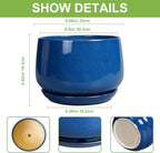 G EPGardening Ceramic Pots for Plants, 9 Inch Modern Round Planter - Image 3