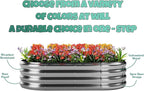 Garden Box Raised Flower Bed Galvanized Metal Planter Round Raised Garden Bed - Image 4