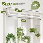 Bamworld Window Plant Hanger Indoor 63in 2PCS Hanging Planters - Image 2