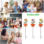 Metal Garden Stakes Decor, 3 Pack Flowers Pot Decorative Garden Stakes - Image 8